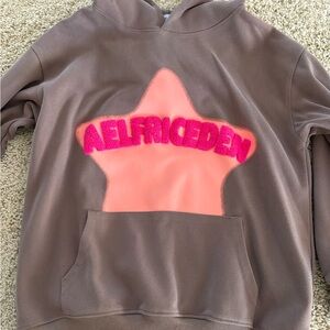 Aelfric Eden Kids Hoodie with Pink Star Design